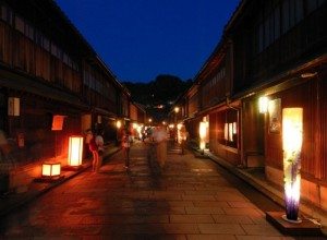 Unique Japan Tours Kanazawa Higashi Chaya District Illuminated Night