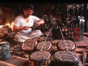 Unique Japan Tours Okinawa Sanshin Making