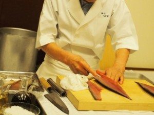 Unique Japan Tours Sushi Making Fish Cutting