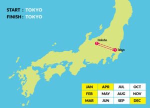 Snow Japan Ski Tour Route Map