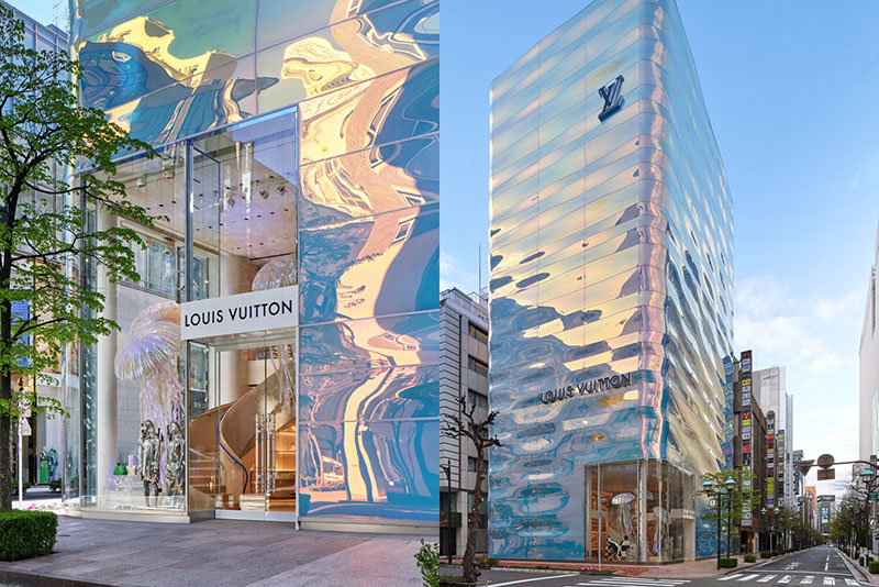 curiosity: louis vuitton ginza namiki dori store  Retail interior design,  Shop interior design, Retail store interior